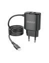 Kup Încărcător de rețea Dudao 2x USB cu cablu Lightning încorporat 12W negru (A2ProL) - DDA87 - {ean13} - Sklep Home Screen