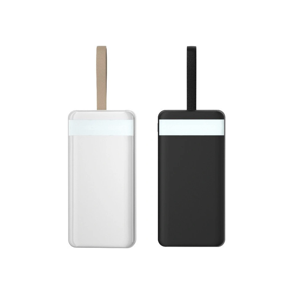 Powerbank Dudao 30000mAh 3xUSB lampka LED biały (K8s+)