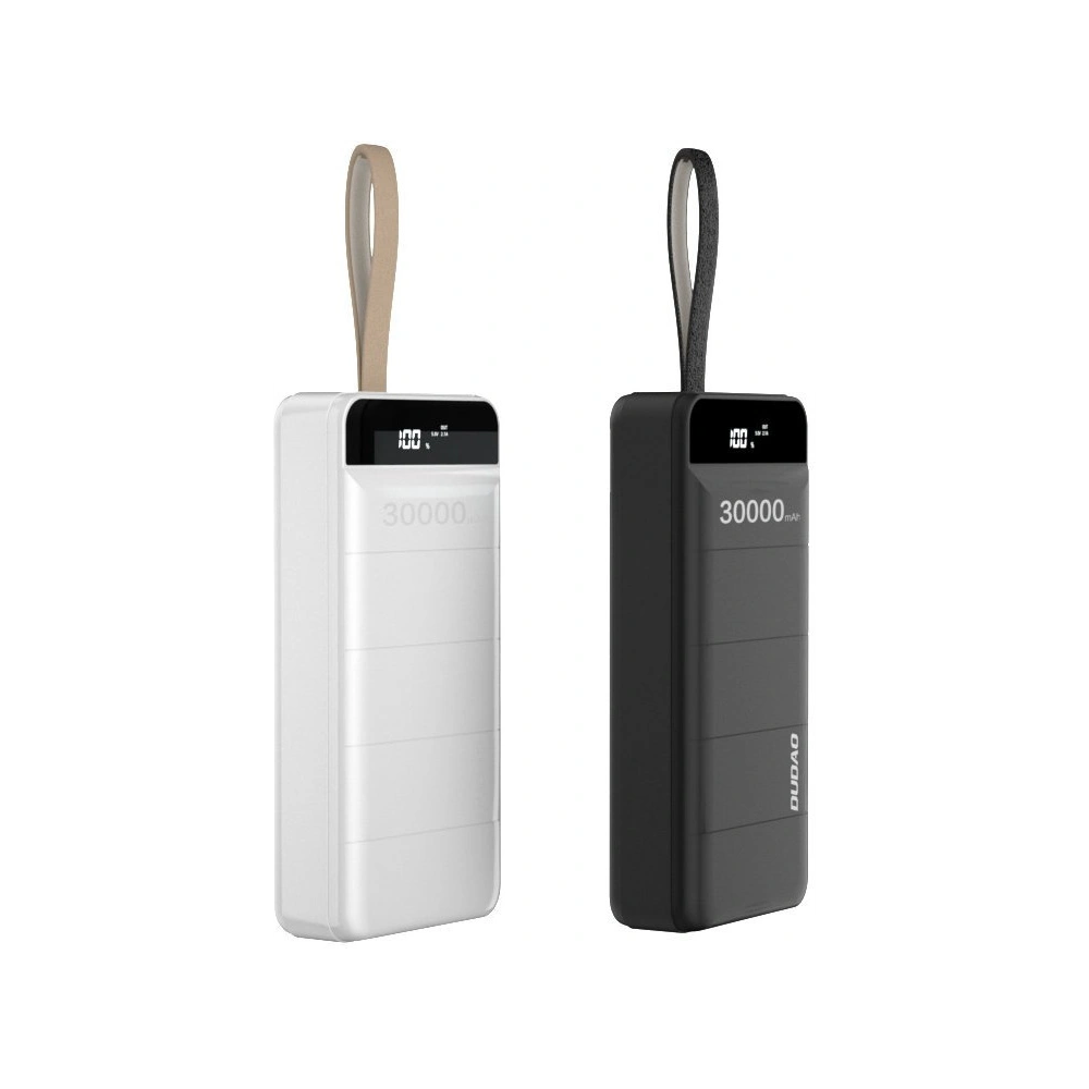 Powerbank Dudao 30000mAh 3xUSB lampka LED biały (K8s+)
