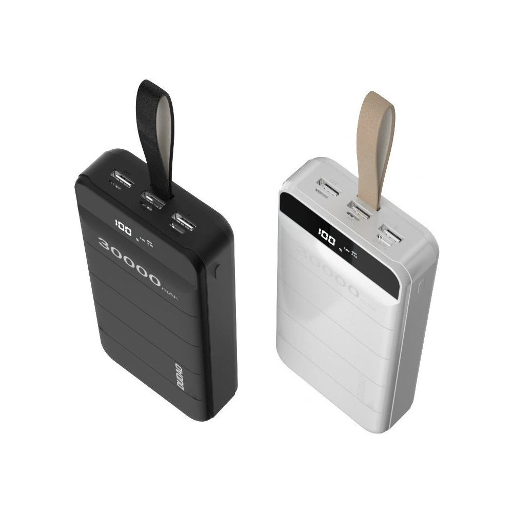 Powerbank Dudao 30000mAh 3xUSB lampka LED biały (K8s+)