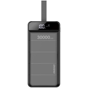 Powerbank Dudao 30000mAh 3xUSB lampka LED czarny (K8s+)