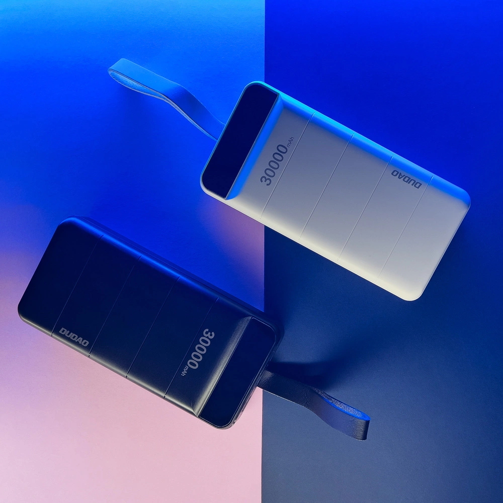 Powerbank Dudao 30000mAh 3xUSB lampka LED czarny (K8s+)