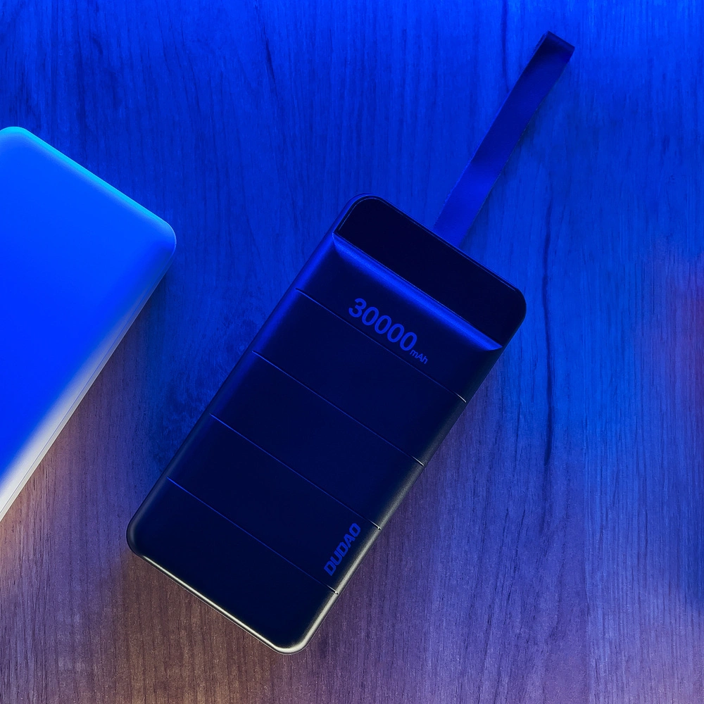 Powerbank Dudao 30000mAh 3xUSB lampka LED czarny (K8s+)
