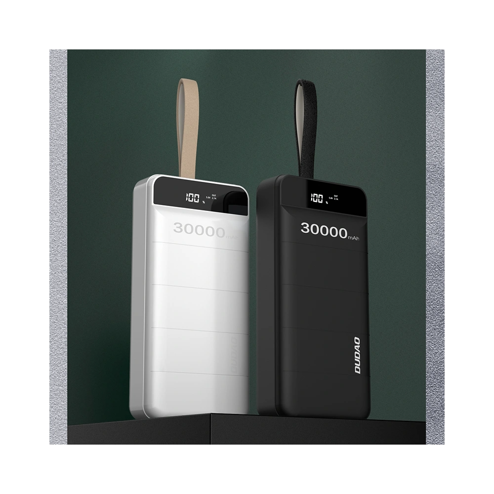 Powerbank Dudao 30000mAh 3xUSB lampka LED czarny (K8s+)