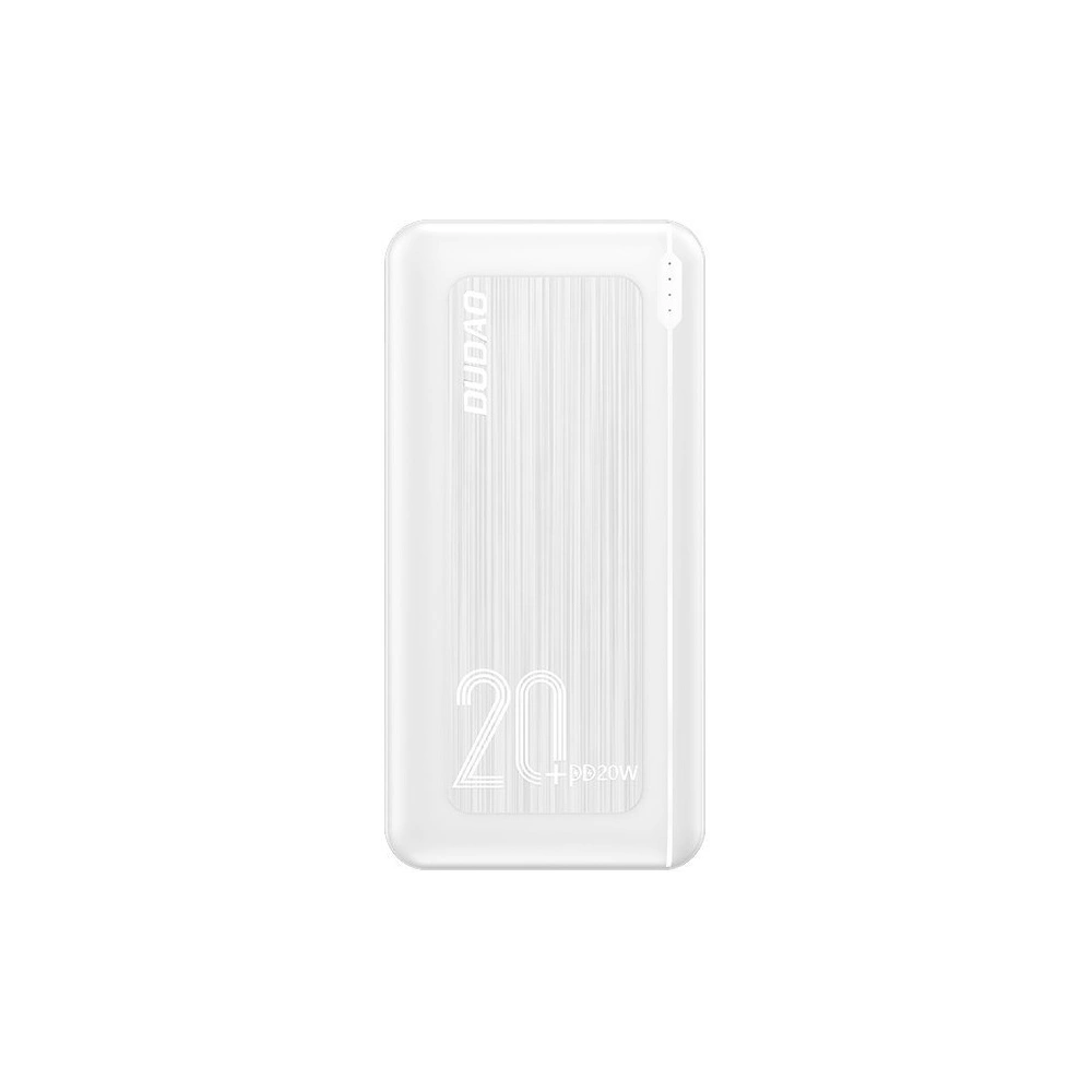 Powerbank Dudao 20000mAh Power Delivery 20W Quick Charge 3.0 2xUSB/USB-C biały (K12PQ+)