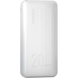 Powerbank Dudao 20000mAh Power Delivery 20W Quick Charge 3.0 2xUSB/USB-C biały (K12PQ+)