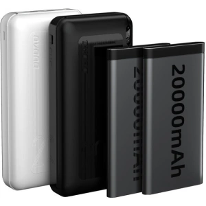 Powerbank Dudao 20000mAh Power Delivery 20W Quick Charge 3.0 2xUSB/USB-C czarny (K12PQ+)