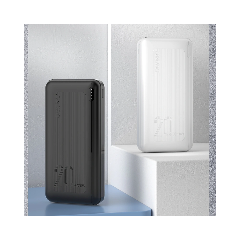Powerbank Dudao 20000mAh Power Delivery 20W Quick Charge 3.0 2xUSB/USB-C czarny (K12PQ+)
