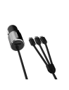 Kup Auto nabíječka Dudao 3w1 USB 3,4 A s vestavěným kabelem Lightning/USB-C/microUSB černá (R5ProN) - DDA111 - {ean13} - Sklep Home Screen