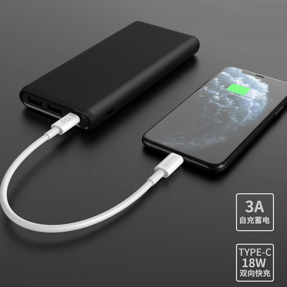 Powerbank Dudao 10000mAh 18W Quick Charge Power Delivery 2xUSB/USB-C czarny (K12PQ)