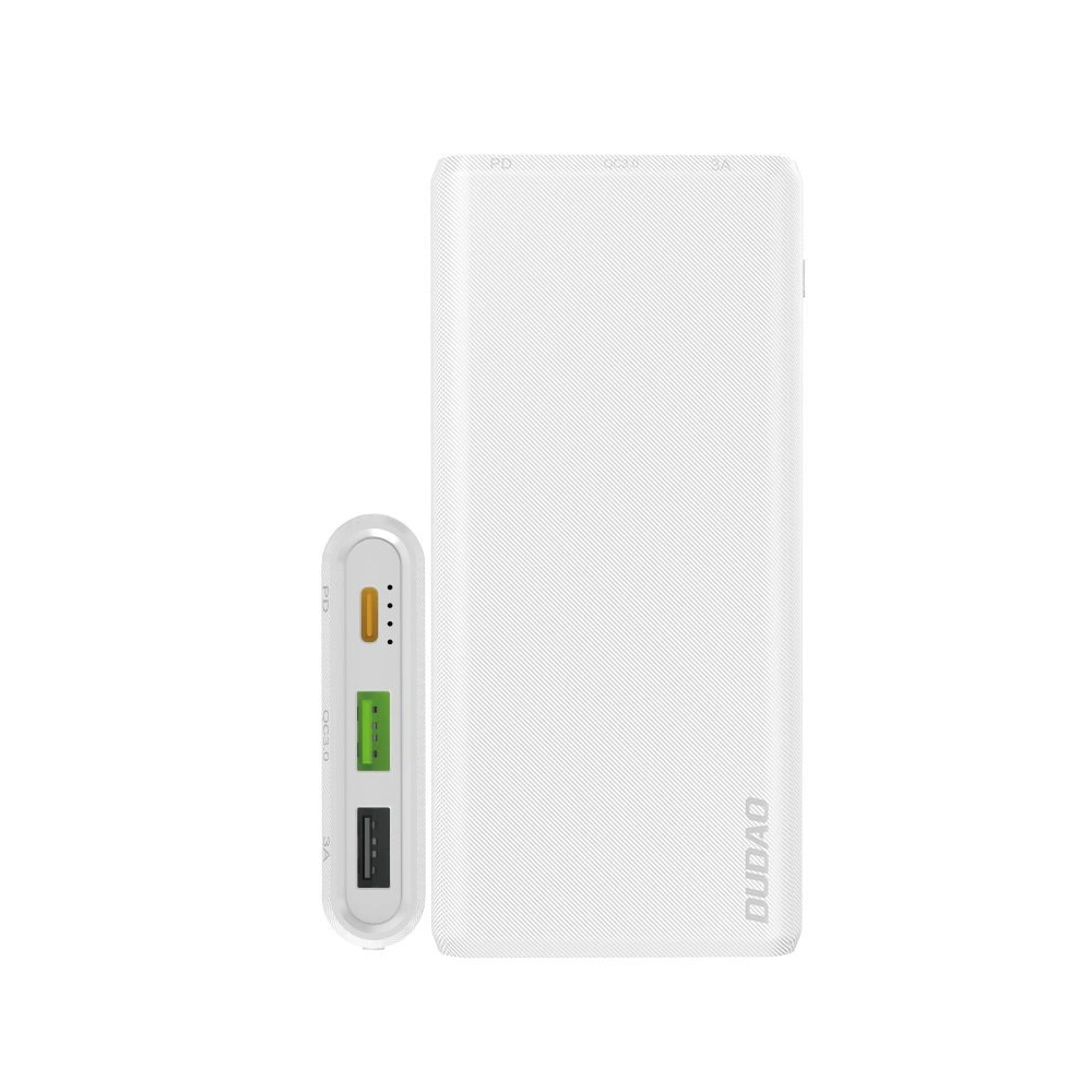 Powerbank Dudao 10000mAh 18W Quick Charge Power Delivery 2xUSB/USB-C biały (K12PQ)