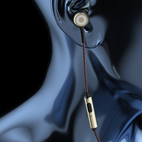 Buy Dudao in-ear headphones headset with remote control and microphone 3.5 mm mini jack gold (X12PRO-Gold) - DDA116 - {ean13} - Home Screen Store Europe