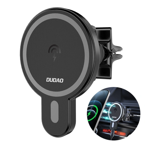 Kup Următorul suport auto magnetic cu încărcare inductivă Dudao MagSafe Qi 15W negru (F13) - DDA117 - {ean13} - Sklep Home Screen