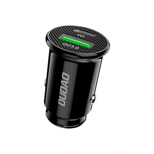 Kup Auto nabíječka Dudao s porty USB QC3.0 + USB-C PD černá + kabel USB-C - Lightning 18W černá (R3PRO) - DDA127 - {ean13} - Sklep Home Screen