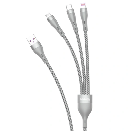 Kup Cablu Dudao 3w1 USB - Lightning/microUSB/USB-C 65W 1,2m gri (L20X) - DDA132 - {ean13} - Sklep Home Screen
