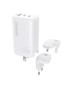 Síťová nabíječka Dudao GaN 3w1 (EU, US, UK) 2xUSB-C + USB PD QC 65W bílá (A7PRO)
