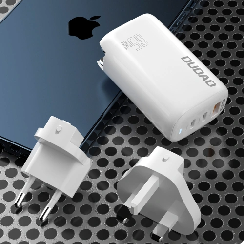 Kup Netzteil Dudao GaN 3in1 (EU, US, UK) 2xUSB-C + USB PD QC 65W weiß (A7PRO) - DDA133 - {ean13} - Sklep Home Screen