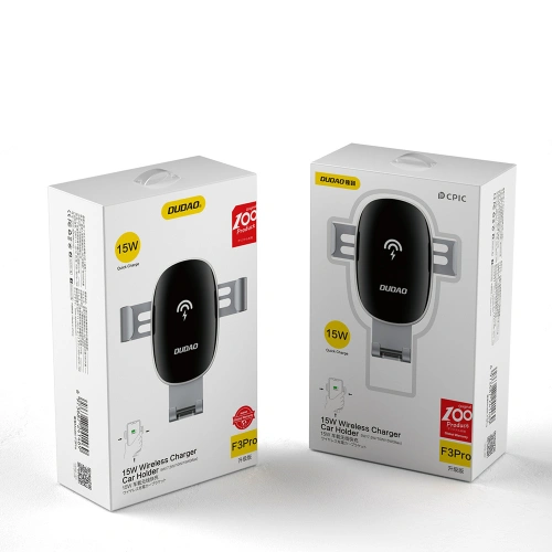 Kup Upevnění do auta s indukční nabíječkou Dudao Qi 15W Gravity Air Vent černé (F3PRO) - DDA134 - {ean13} - Sklep Home Screen