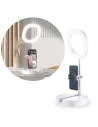 Uchwyt z lampą LED Dudao Ring Flash biały (F16)