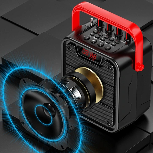 Kup Set de karaoke Dudao difuzor + microfon Bluetooth 5.0 10W 4800mAh negru (Y15s) - DDA146 - {ean13} - Sklep Home Screen