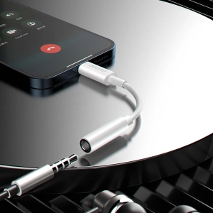 Kup Adapter audio Dudao Lightning/mini jack 3,5mm 10cm alb (L16) - DDA147 - {ean13} - Sklep Home Screen