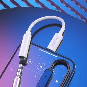 Kup Adapter audio Dudao Lightning/mini jack 3,5mm 10cm alb (L16) - DDA147 - {ean13} - Sklep Home Screen