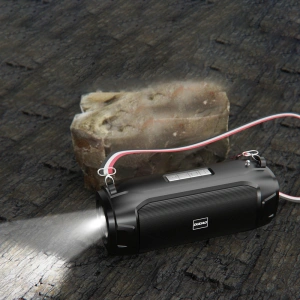 Bluetooth 5.0 hangszóró Dudao 5W 1200mAh FM rádió nappanel fekete (Y1XS)