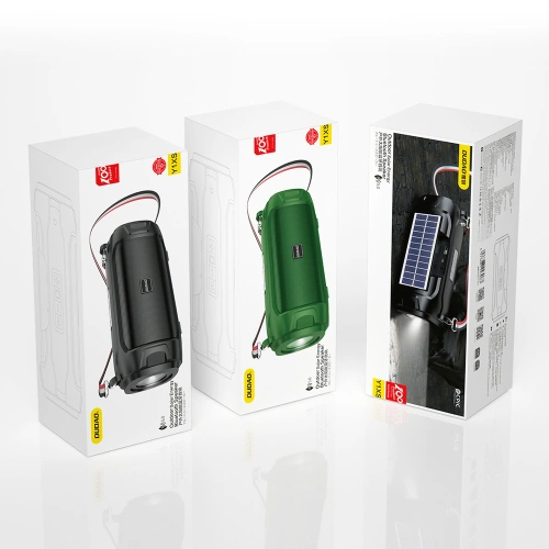 Kup Bluetooth reproduktor 5.0 Dudao 5W 1200mAh FM rádio solární panel černý (Y1XS) - DDA153 - {ean13} - Sklep Home Screen