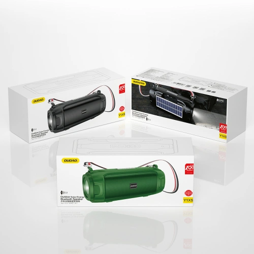 Kup Bluetooth reproduktor 5.0 Dudao 5W 1200mAh FM rádio solární panel černý (Y1XS) - DDA153 - {ean13} - Sklep Home Screen