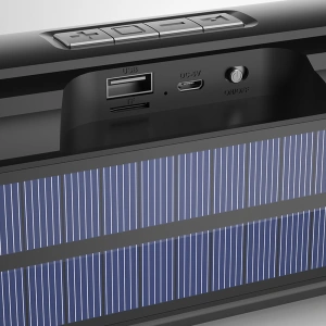 Kup Głośnik Bluetooth 5.0 Dudao 5W 1200mAh radio FM panel solarny czarny (Y1XS) - DDA153 - {ean13} - Sklep Home Screen