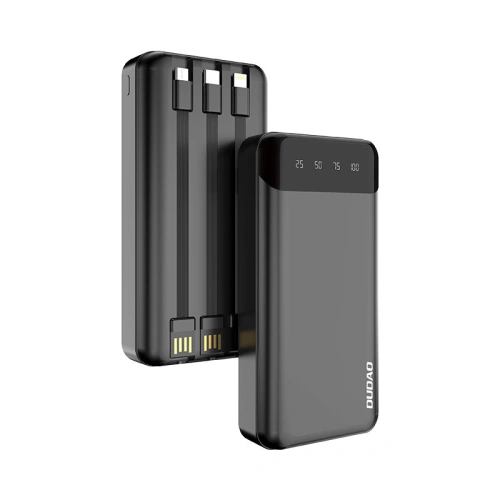 Kup Powerbank Dudao 20000mAh cu 3 cabluri USB-C/microUSB/Lightning integrate, negru (K6Pro+) - DDA166 - {ean13} - Sklep Home Screen