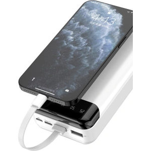 Kup Powerbank Dudao 20000mAh cu 3 cabluri integrate USB-C/microUSB/Lightning alb (K6Pro+) - DDA167 - {ean13} - Sklep Home Screen