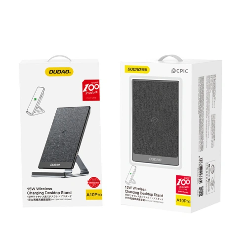 Buy Dudao Fast Wireless Charger With 15W Aluminum Stand Black (A10Pro) - DDA170 - {ean13} - Home Screen Store Europe