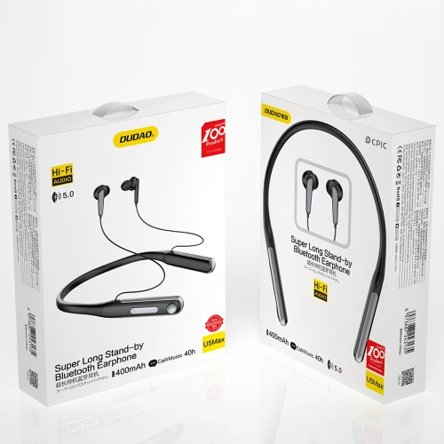 Kup Căști wireless Dudao Neckband 400mAh negru (U5Max) - DDA171 - {ean13} - Sklep Home Screen
