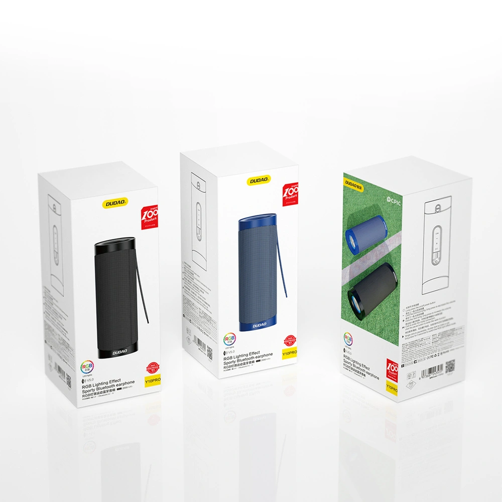 Głośnik Bluetooth 5.0 Dudao RGB czarny (Y10Pro)