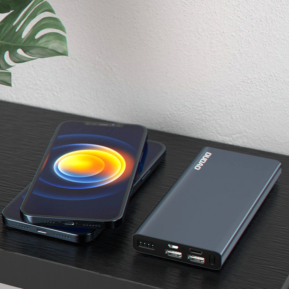 Powerbank Dudao 10000mAh ekran LED srebrny (K5Pro)