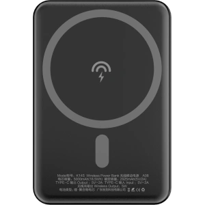 Kup Powerbank cu încărcare wireless Dudao MagSafe 5000mAh + inel pentru încărcare magnetică negru (K14S) - DDA176 - {ean13} - Sklep Home Screen