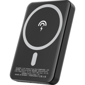 Kup Powerbank cu încărcare wireless Dudao MagSafe 5000mAh + inel pentru încărcare magnetică negru (K14S) - DDA176 - {ean13} - Sklep Home Screen