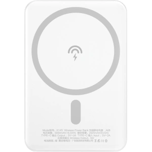 Kup Powerbank cu încărcare wireless Dudao MagSafe 5000mAh + inel pentru încărcare magnetică alb (K14S) - DDA177 - {ean13} - Sklep Home Screen