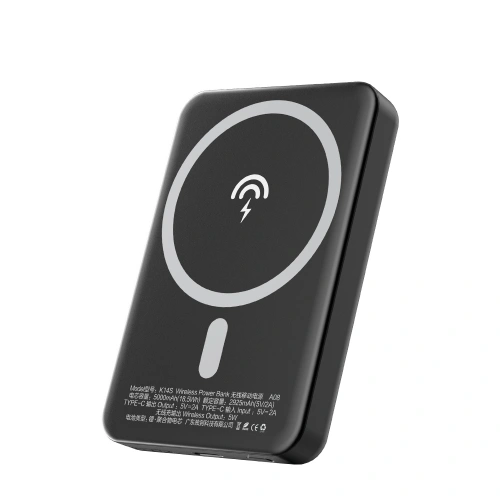 Kup Powerbank z ładowaniem bezprzewodowym Dudao MagSafe 5000mAh + pierścień do ładowania magnetycznego biały (K14S) - DDA177 - {ean13} - Sklep Home Screen