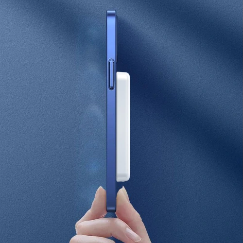 Kup Powerbank z ładowaniem bezprzewodowym Dudao MagSafe 5000mAh + pierścień do ładowania magnetycznego biały (K14S) - DDA177 - {ean13} - Sklep Home Screen