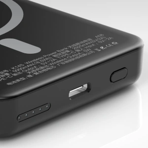 Kup Powerbank cu încărcare wireless Dudao MagSafe 5000mAh + inel pentru încărcare magnetică alb (K14S) - DDA177 - {ean13} - Sklep Home Screen