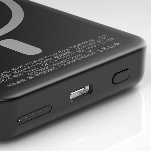 Kup Powerbank z ładowaniem bezprzewodowym Dudao MagSafe 5000mAh + pierścień do ładowania magnetycznego biały (K14S) - DDA177 - {ean13} - Sklep Home Screen