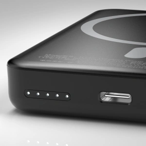Kup Powerbank cu încărcare wireless Dudao MagSafe 5000mAh + inel pentru încărcare magnetică alb (K14S) - DDA177 - {ean13} - Sklep Home Screen