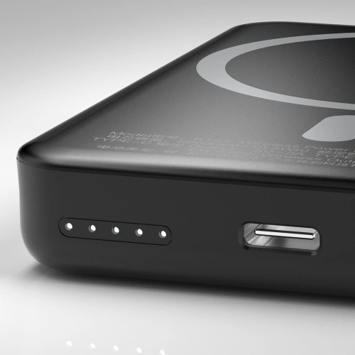 Kup Powerbank z ładowaniem bezprzewodowym Dudao MagSafe 5000mAh + pierścień do ładowania magnetycznego biały (K14S) - DDA177 - {ean13} - Sklep Home Screen