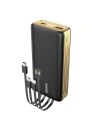 Powerbank Dudao 20000mAh z wbudowanymi kablami ekran LED czarny (K4Pro)