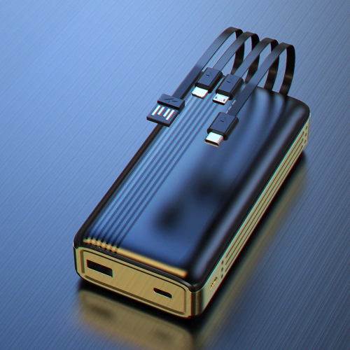 Kup Powerbank Dudao 20000mAh z wbudowanymi kablami ekran LED czarny (K4Pro) - DDA181 - {ean13} - Sklep Home Screen