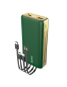 Powerbank Dudao 20000mAh z wbudowanymi kablami ekran LED zielony (K4Pro)