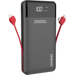 Powerbank Dudao 30000mAh s vestavěnými kabely černý (K1Max)