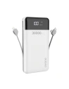 Powerbank Dudao 30000mAh s vestavěnými kabely bílý (K1Max)